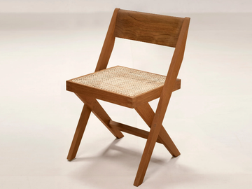 LIBRARY CHAIR - Chair in natural cane and teak by Phantom Hands - view 2